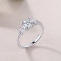 Diamond Wedding Ring Classic Set With Moissanite Silver Ring