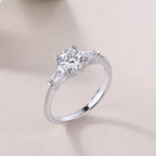 Diamond Wedding Ring Classic Set With Moissanite Silver Ring