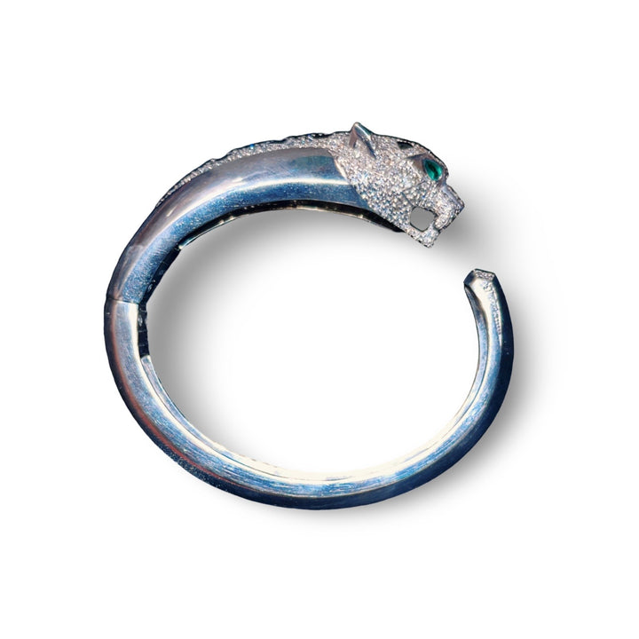 Natural Diamond Panther Bangle