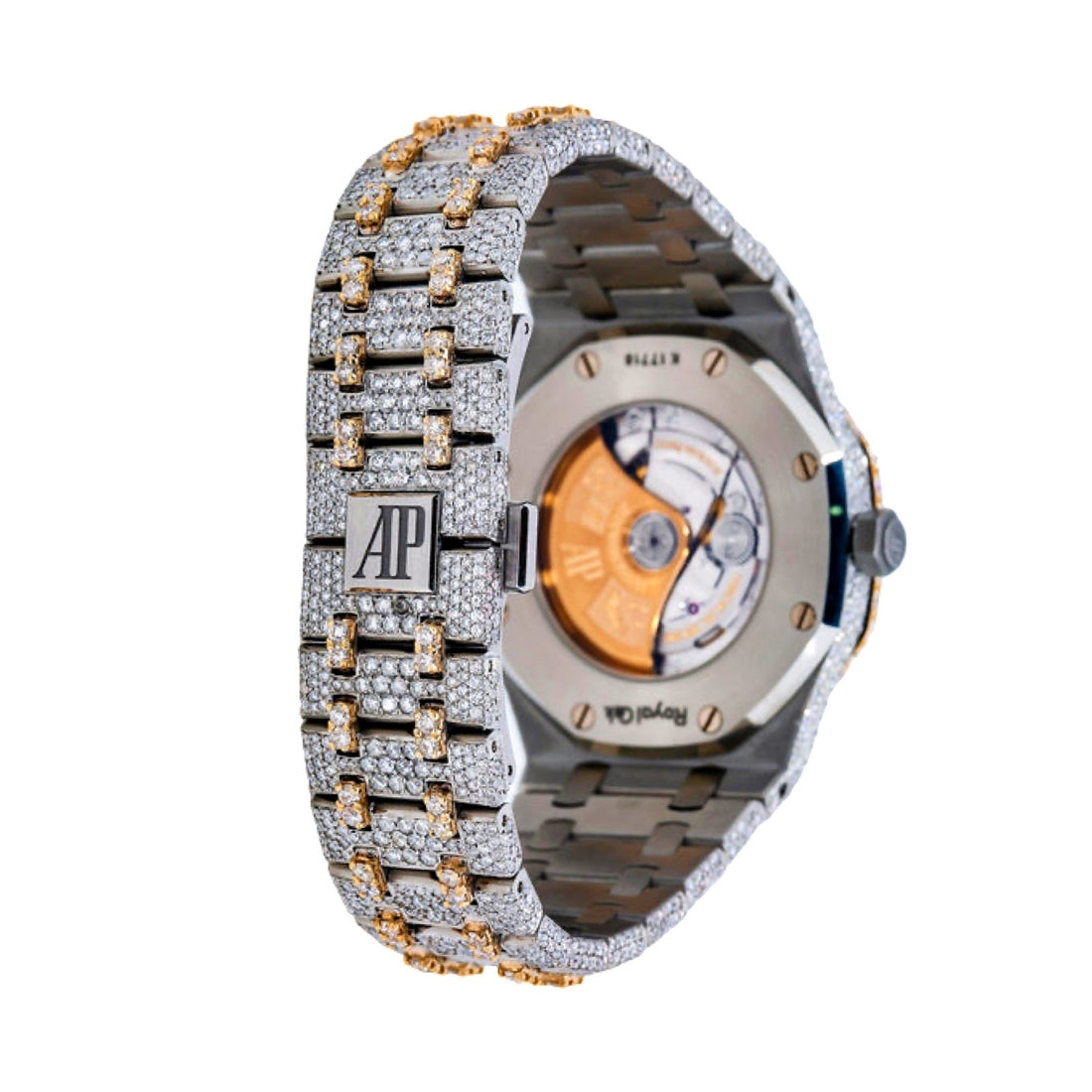 AP Two Tone Yellow Gold Arabic Numeral Moissanite Watch