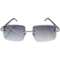 Rimless Black Lenses Moissanite Eyewear