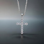 Silver Moissanite Tennis Pendant