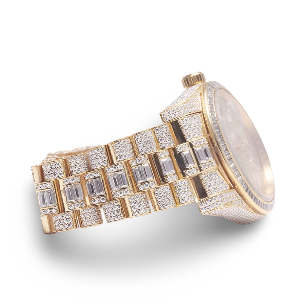 Rolex Day-Date Moissanite Watch