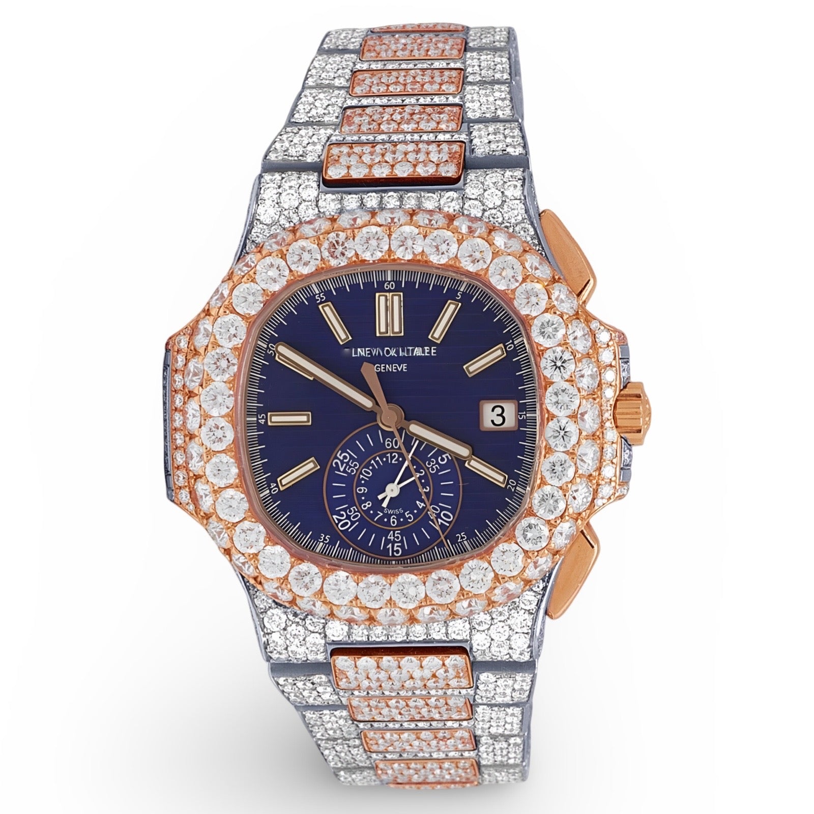 PP Two Tone Moissanite Diamond Watch