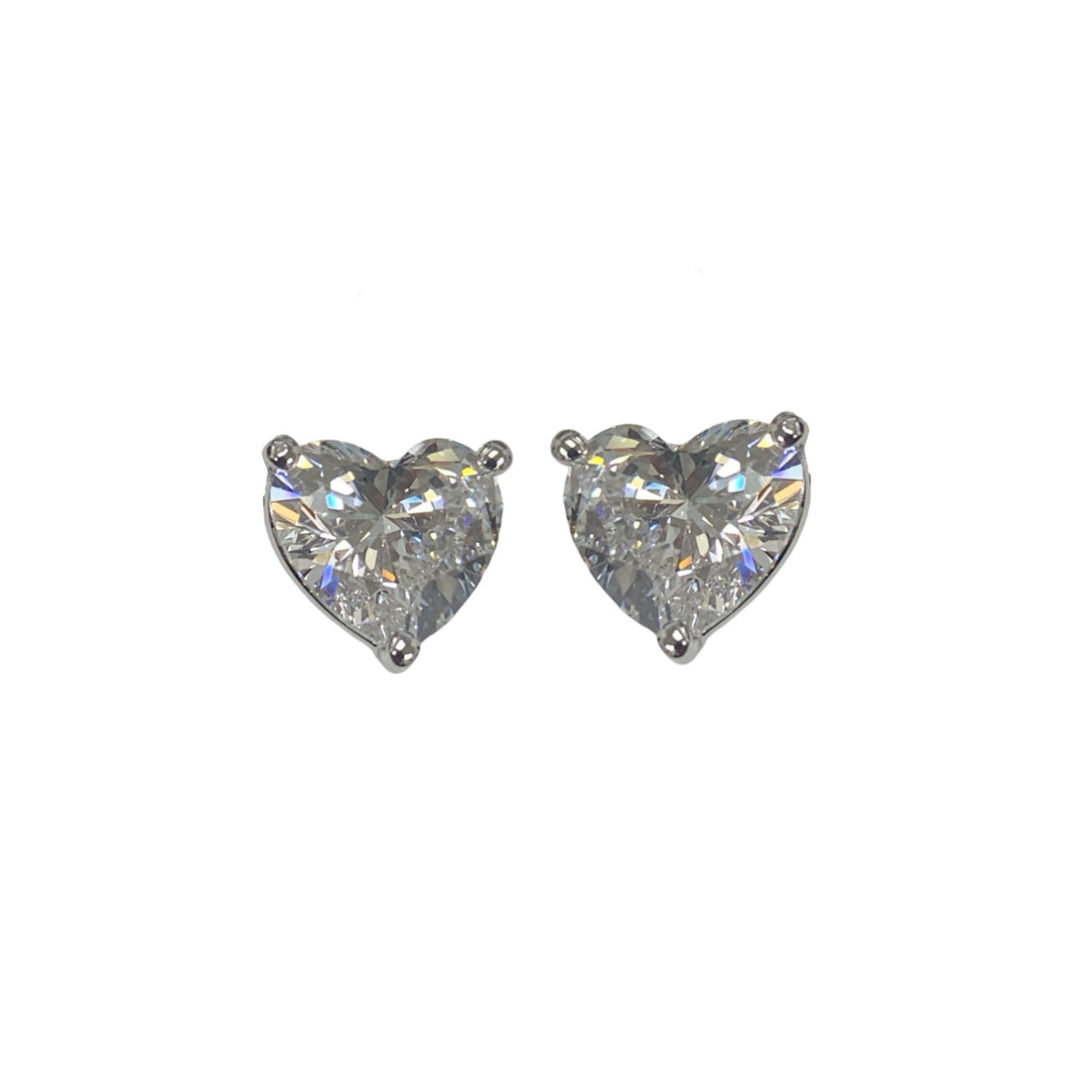 2.00 Carats Heart Shape  Diamond Earrings Studs