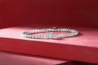 Princess Cut VVS Moissanite Diamond Silver Bracelet