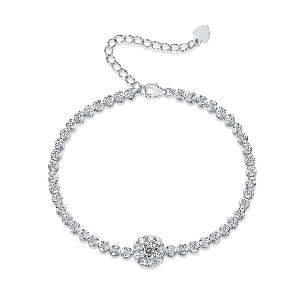 Moissanite 925 Silver Bracelet