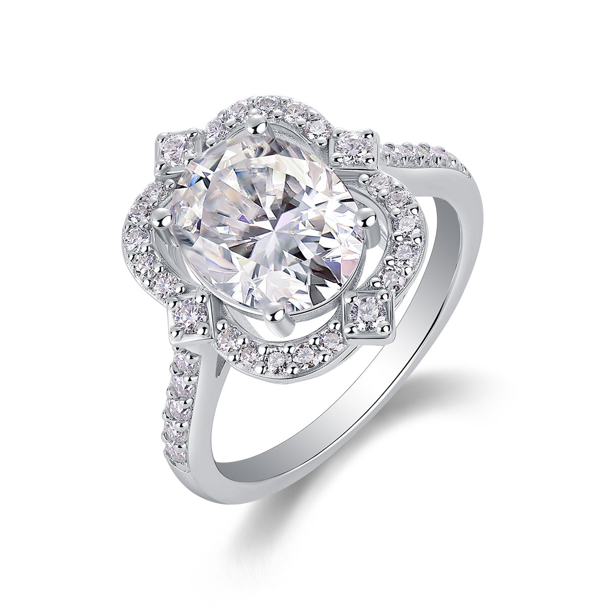 Camellia - A Fashionable Jewelry Ring With Moissanite S925 Sterling Silver