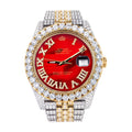 Rolex Two Tone Yellow Gold Moissanite Watch