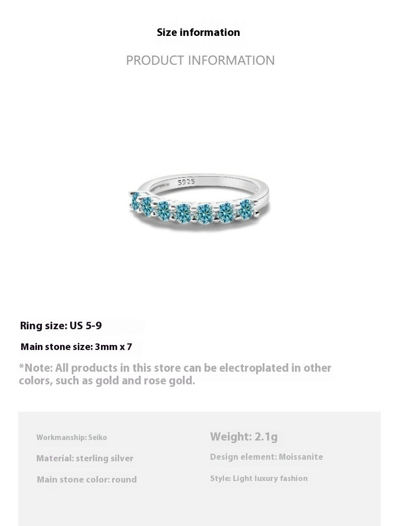 Eternity Moissanite Ring S925 Silver