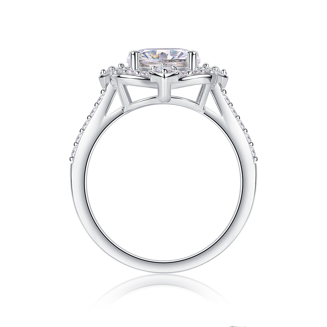 Camellia - A Fashionable Jewelry Ring With Moissanite S925 Sterling Silver