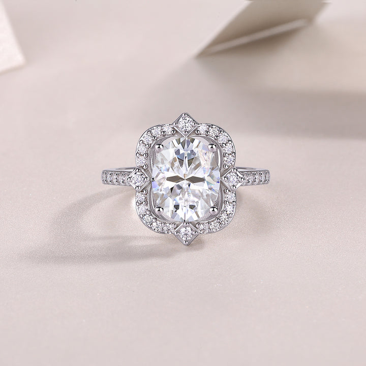 Camellia - A Fashionable Jewelry Ring With Moissanite S925 Sterling Silver