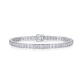 Princess Cut VVS Moissanite Tennis Bracelet S925 Silver