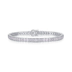 Princess Cut VVS Moissanite Tennis Bracelet S925 Silver