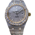 Two Tone Yellow Gold Moissanite Watch
