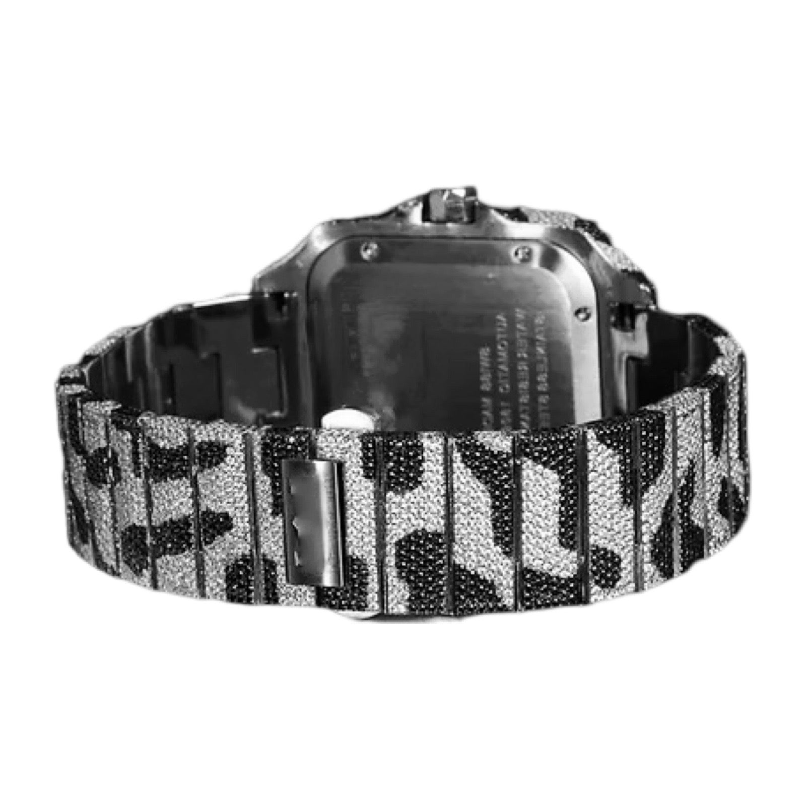 Cartier Moissanite Watch Black And White