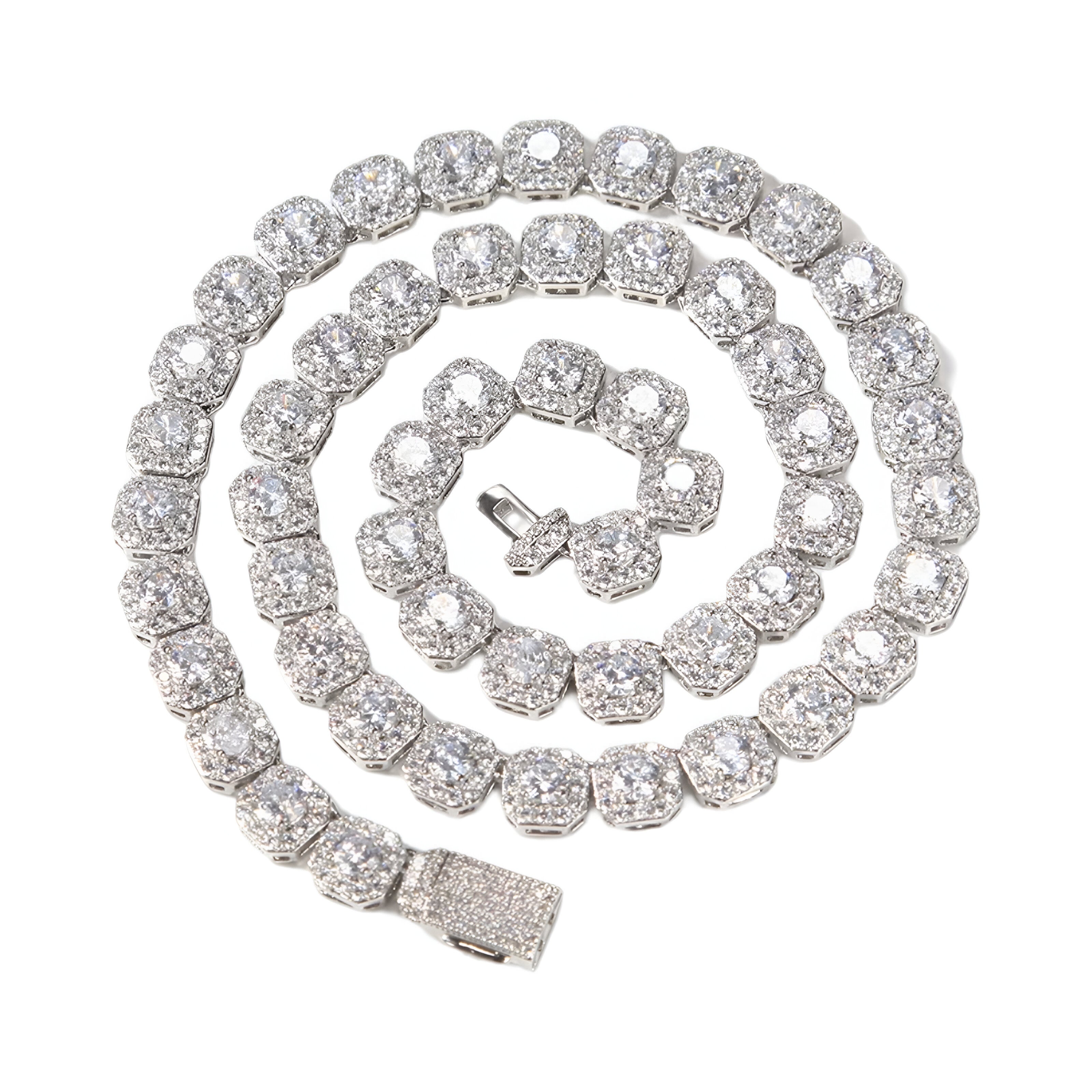 10MM Cluster Tennis Chain