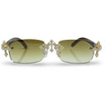925 Moissanite Rimless Cross Sunglasses