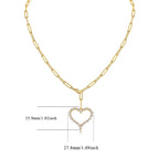Heart's Wish VVS Moissanite Diamond pendant Set S925 Gold Plated Silver
