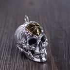 Vintage Craft Skull Silver Pendant