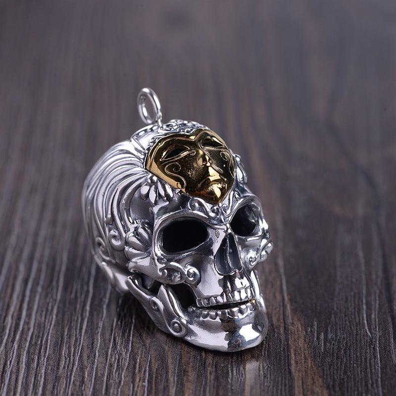Vintage Craft Skull Silver Pendant