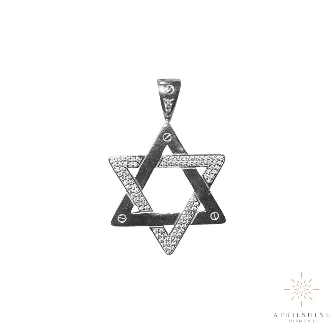 Star of David Moissanite Pendant