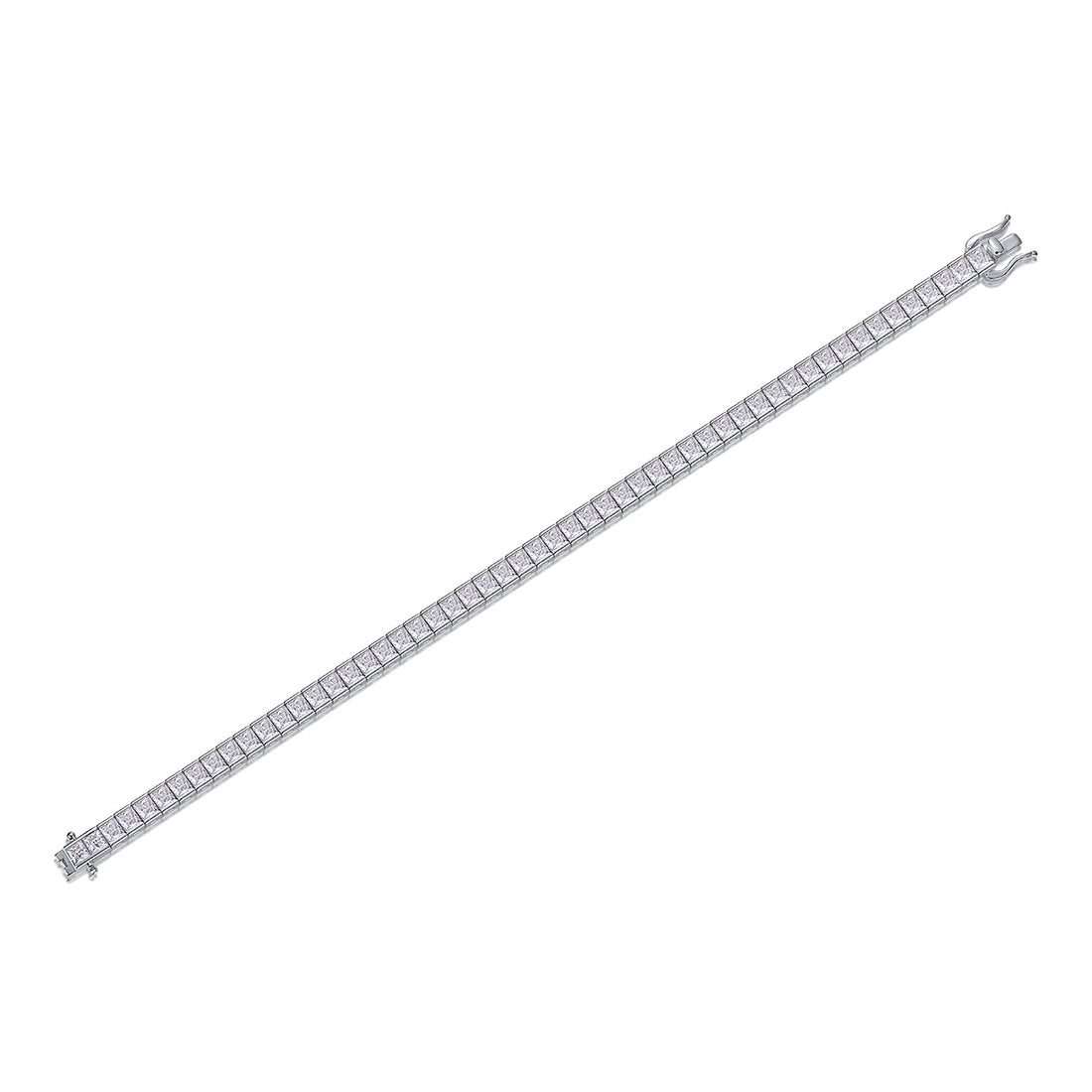 Princess Cut VVS Moissanite Tennis Bracelet S925 Silver