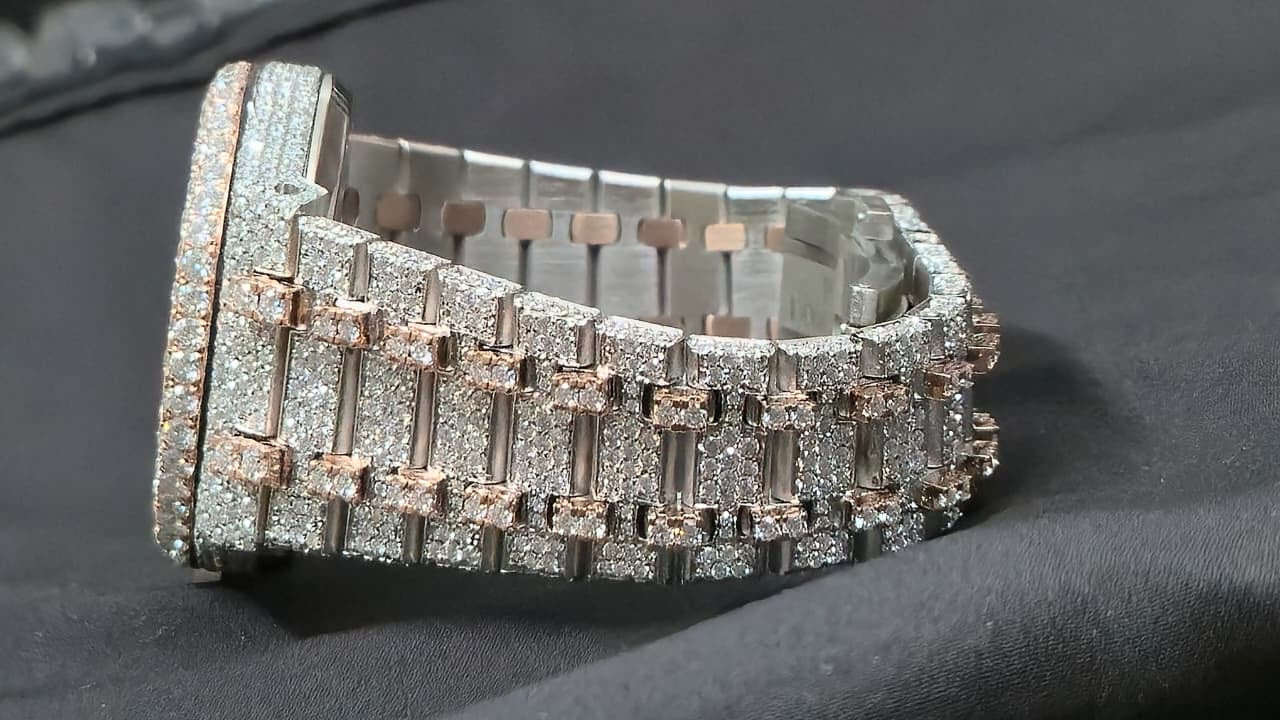 Arabic Numeral Moissanite Watch