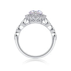 Marquis Moissanite S925 Sterling Silver And Platinum-plated Diamond Ring