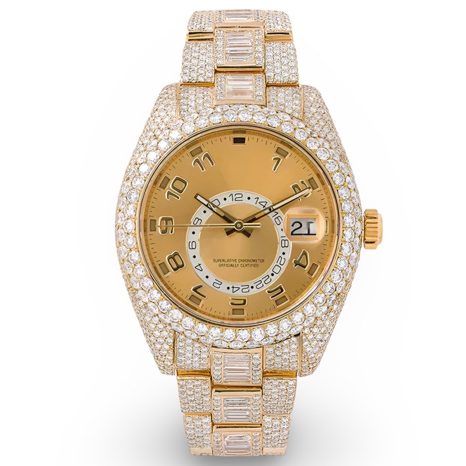 Rolex Sky-Dweller Moissanite Watch