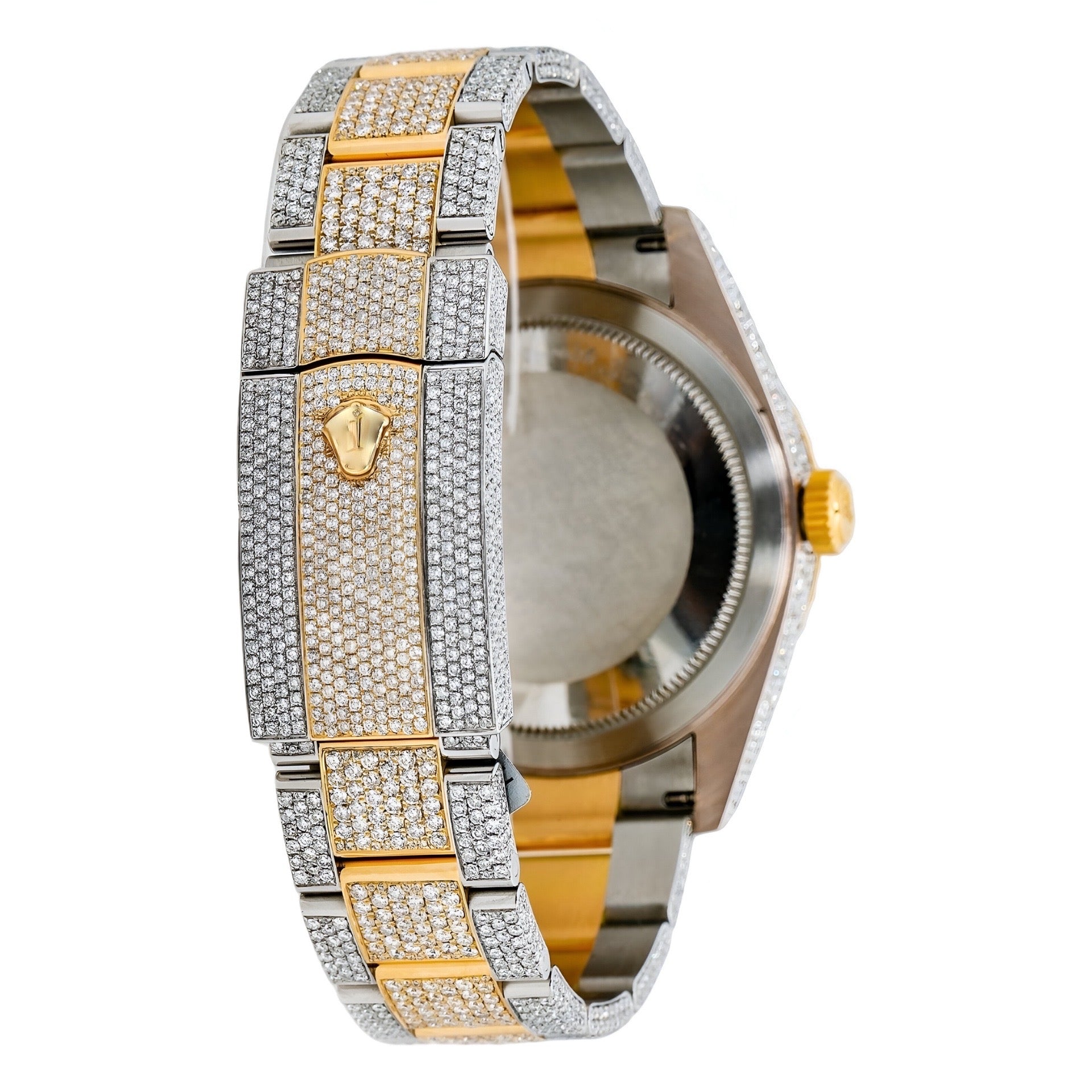 Rolex Sky-Dweller Black Dial  Moissanite Watch