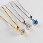 925 Silver Round Moissanite pendant