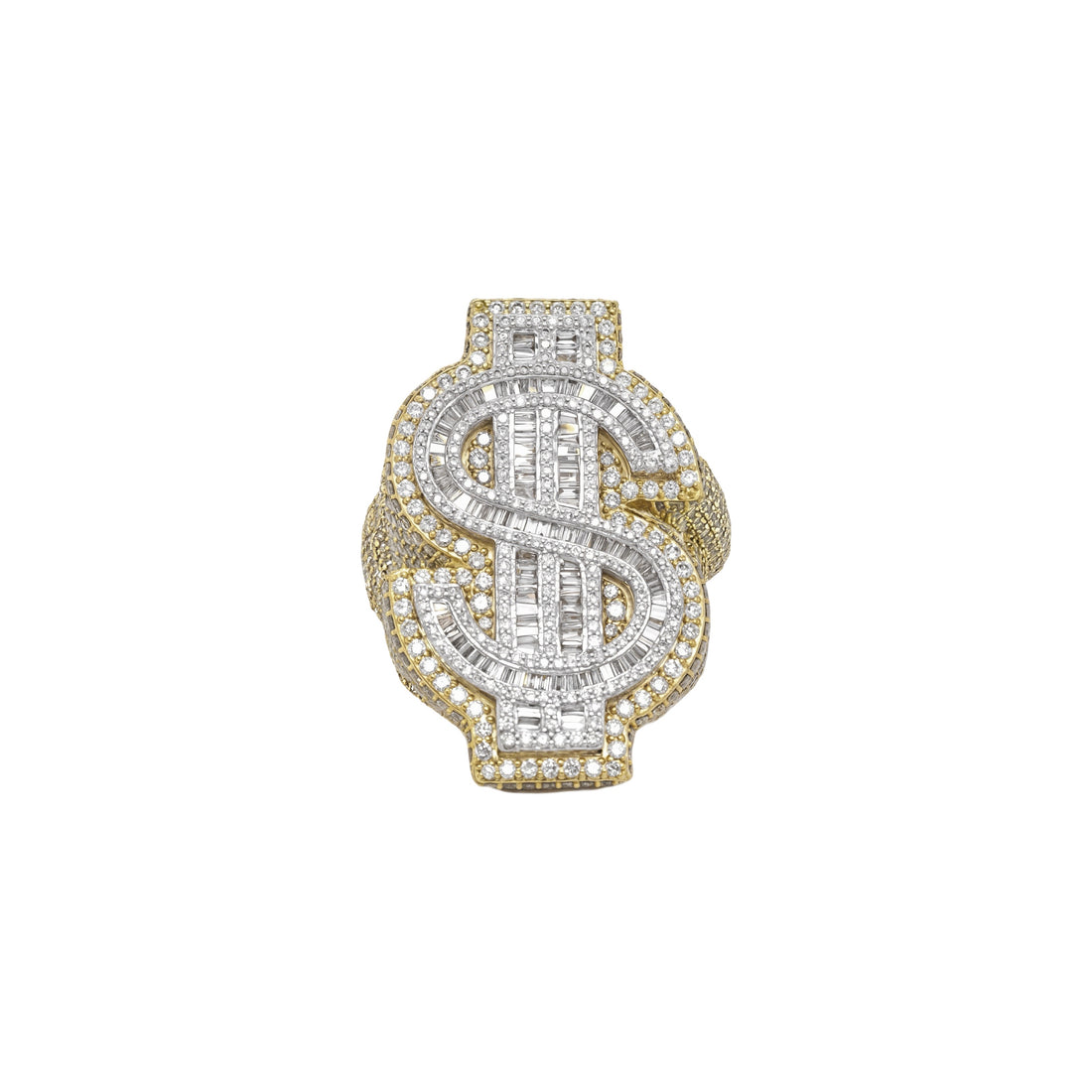 Dollar Sign Diamond Ring 10K Gold