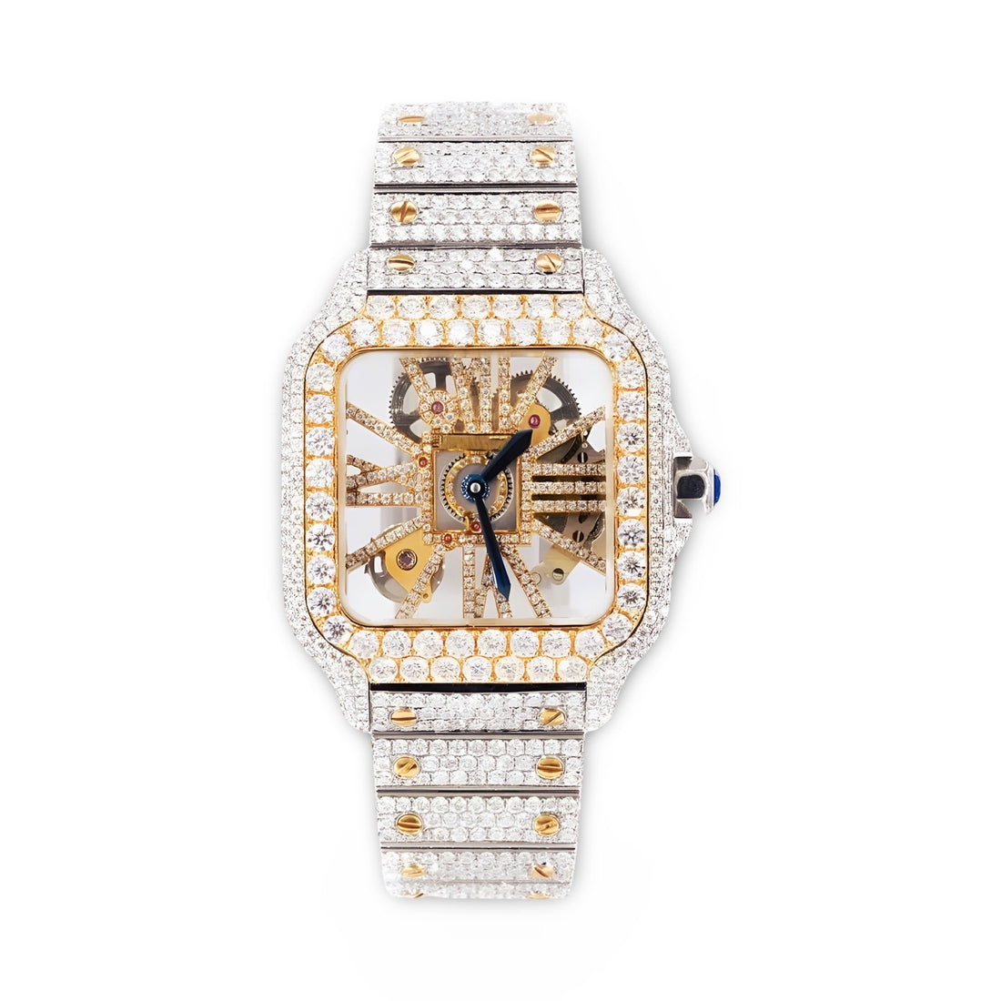 Skeleton Two Tone Moissanite Watch