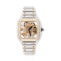 Cartier Skeleton Two Tone Moissanite Watch