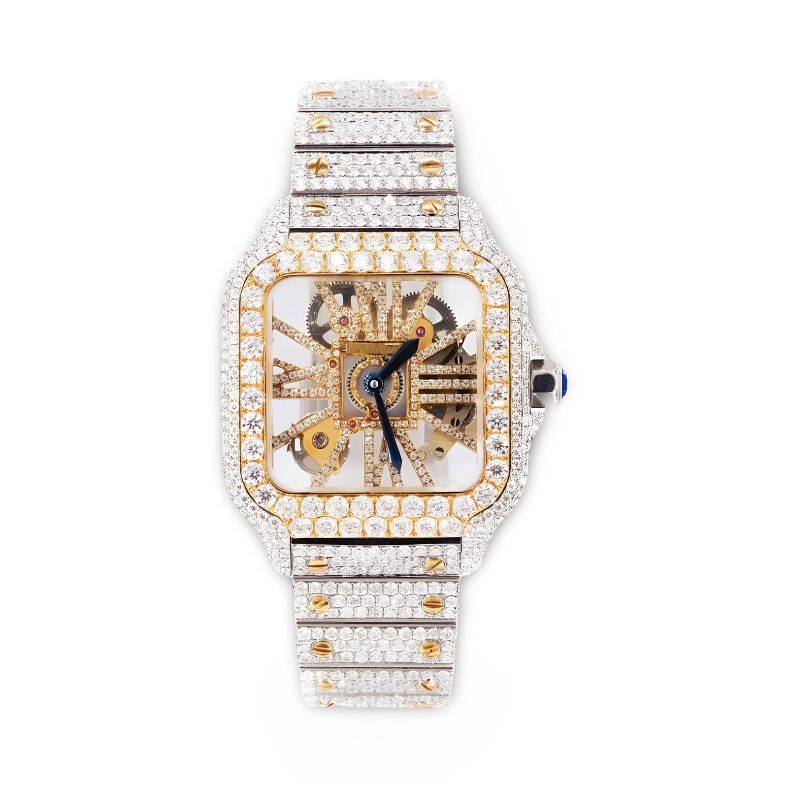 Cartier Skeleton Two Tone Moissanite Watch