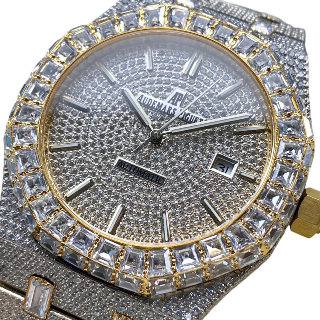 AP Two Tone Yellow Gold Moissanite Watch