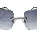 Rimless Black Lenses Moissanite Eyewear