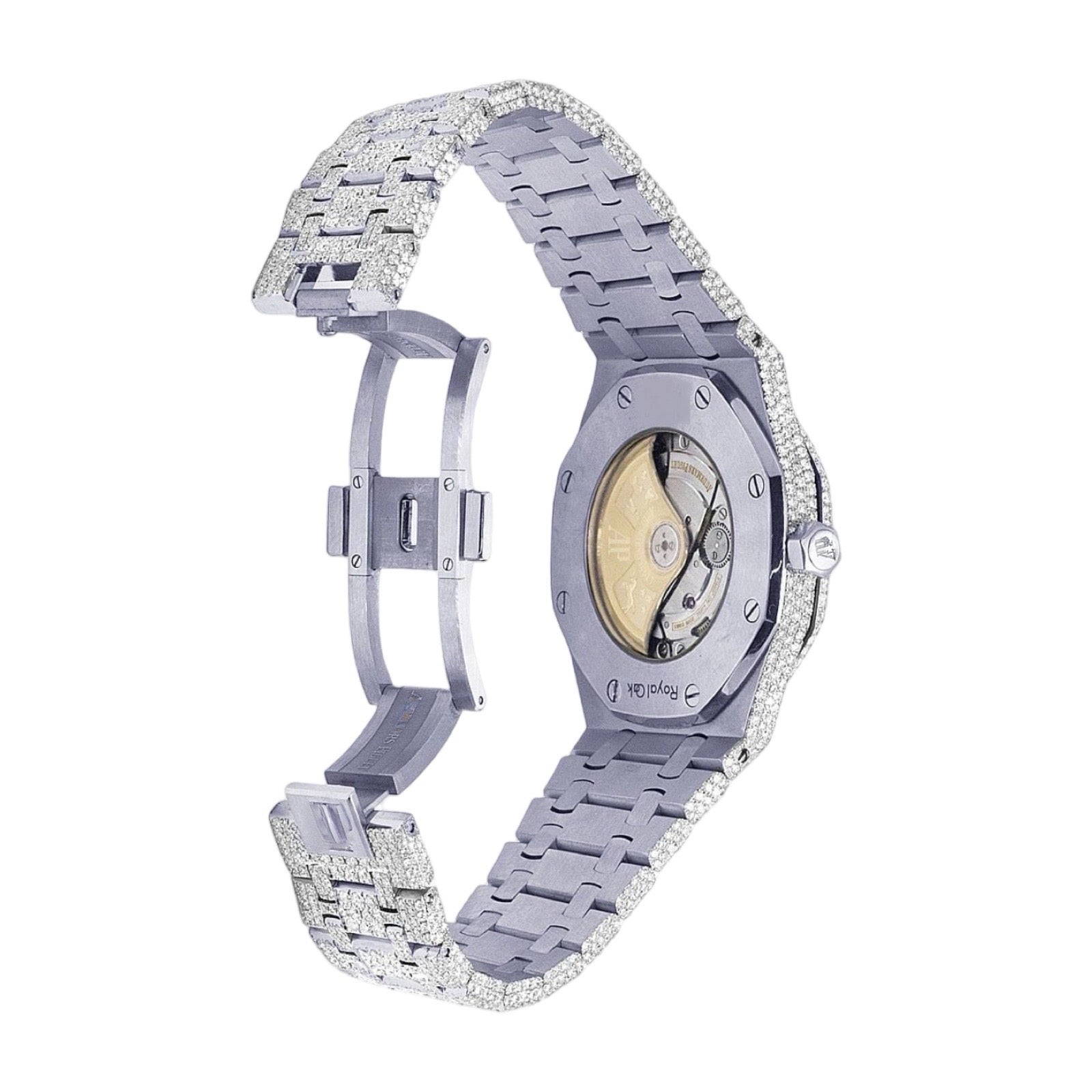AP Black Dial VVS Moissanite Diamond Watch