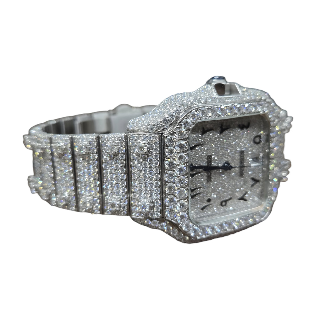 Arebic Numeral Moissanite Watch