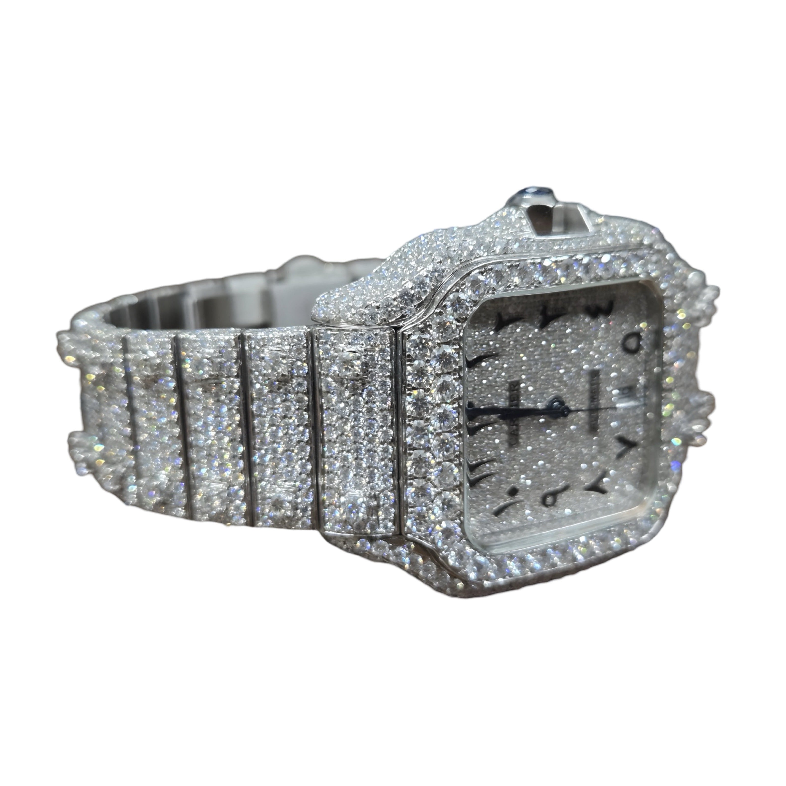 Arebic Numeral Moissanite Watch