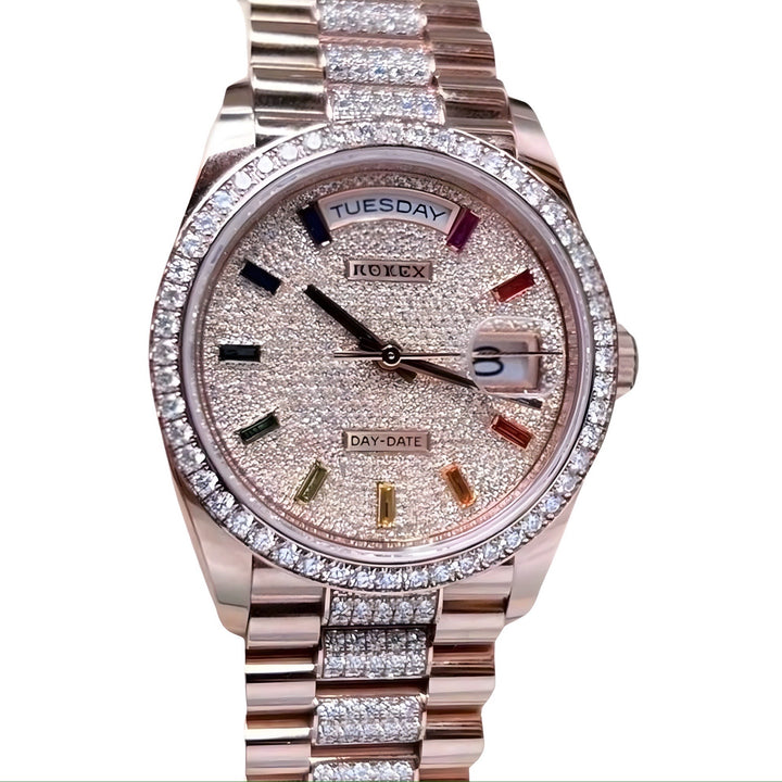 Day-Date Moissanite Diamond Watch