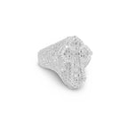 925 Moissanite Baguette Cross Ring