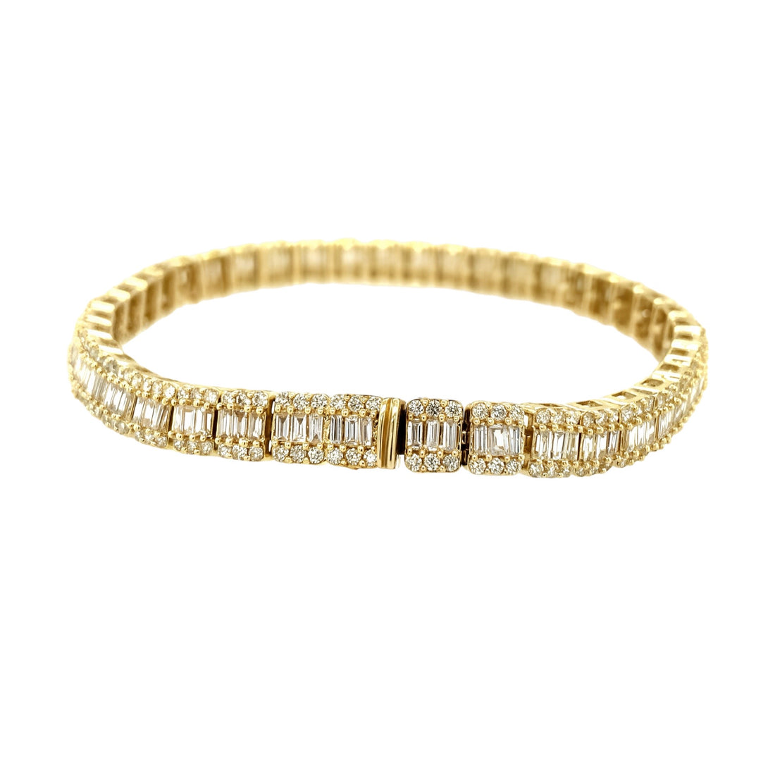 Baguette Diamond Bracelet 10K Gold