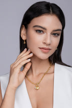 Meteor Wish Diamond Pendant Necklace Set With Moissanite Diamond S925 Silver