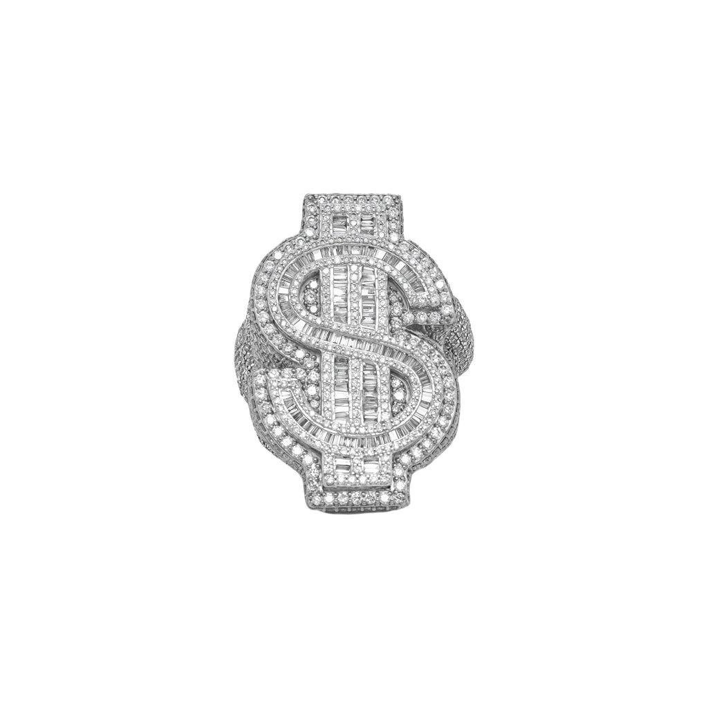 Dollar Sign Diamond Ring 10K Gold