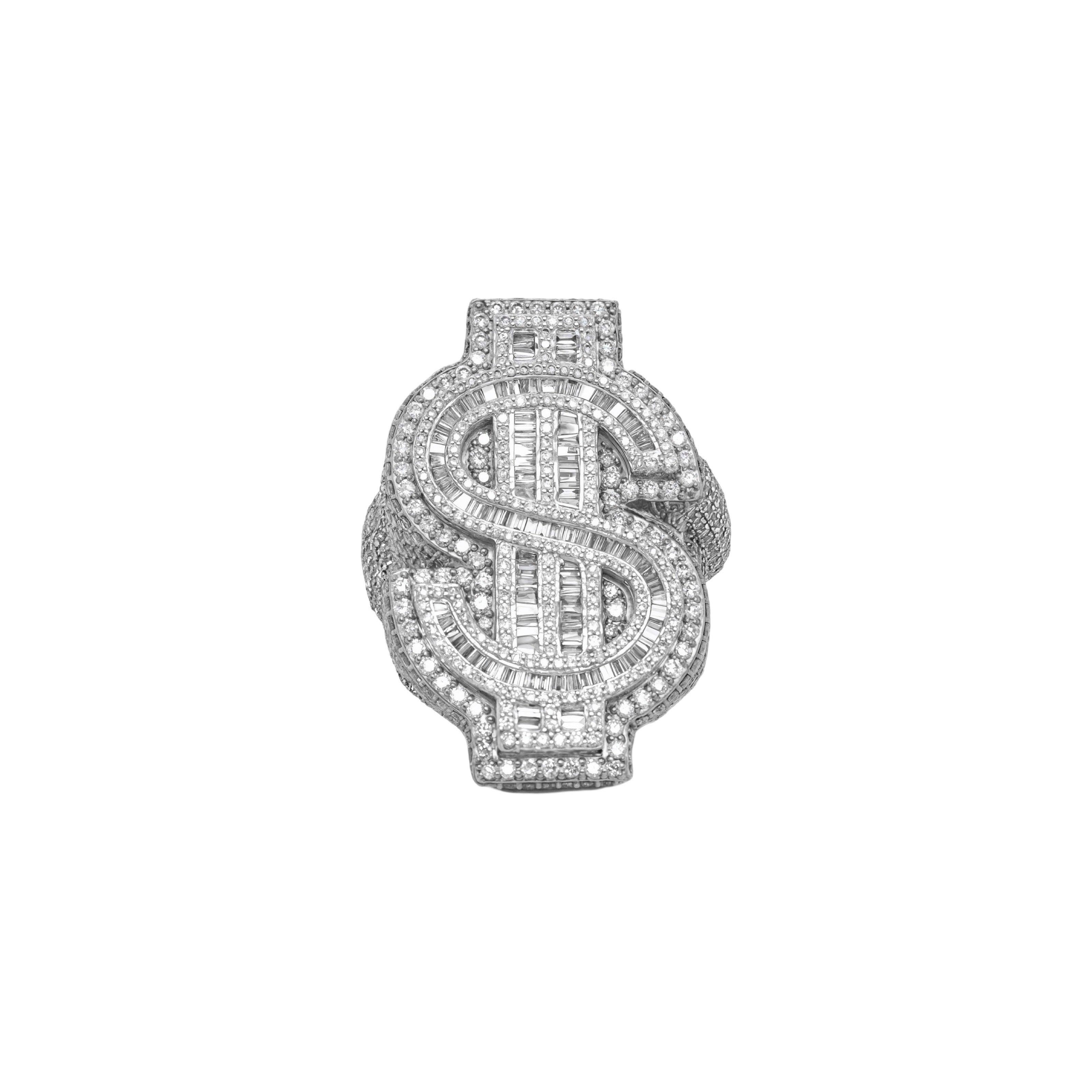 Dollar Sign Diamond Ring 10K Gold