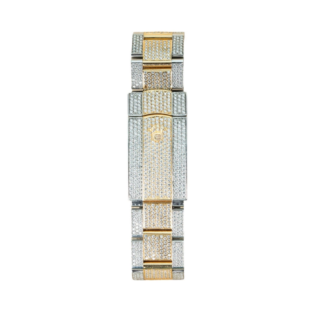 Two Tone Yellow Gold Moissanite Watch