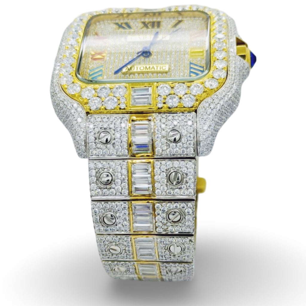 Cartier Two Tone Moissanite Watch