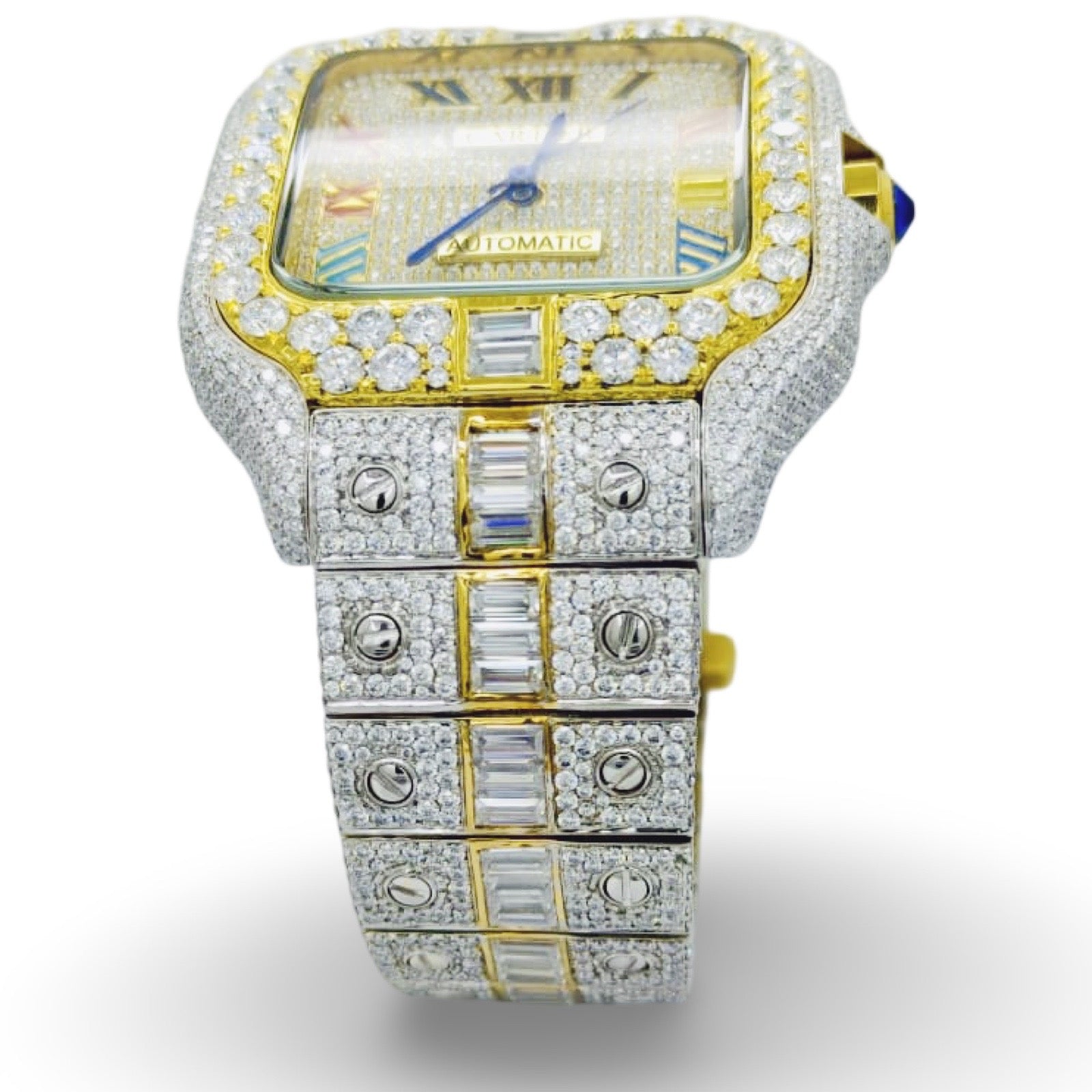 Cartier Two Tone Moissanite Watch